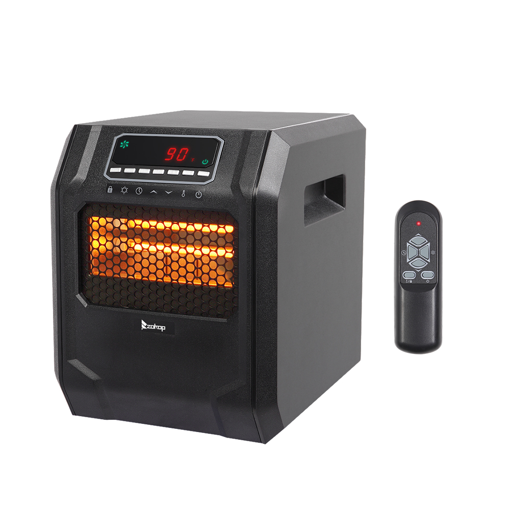 Infrared heater with remote provided through community giving