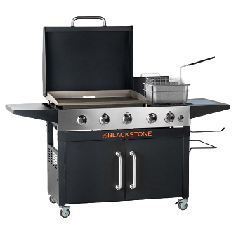 Outdoor grill showcased as a community gift