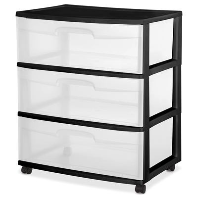 Three-drawer storage cart given to the community